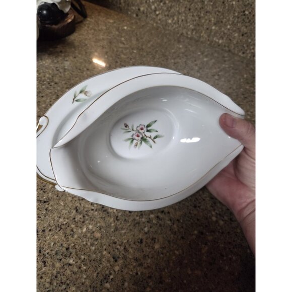 SeYei Gravy Boat‎ Wild Cherry Pattern Fine China Japan Se Yei 1958 - Picture 10 of 13